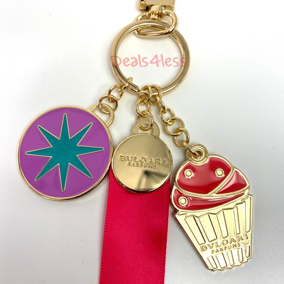 Bvlgari Keychain Key Ring Charms Accessories NEW - Picture 2 of 6